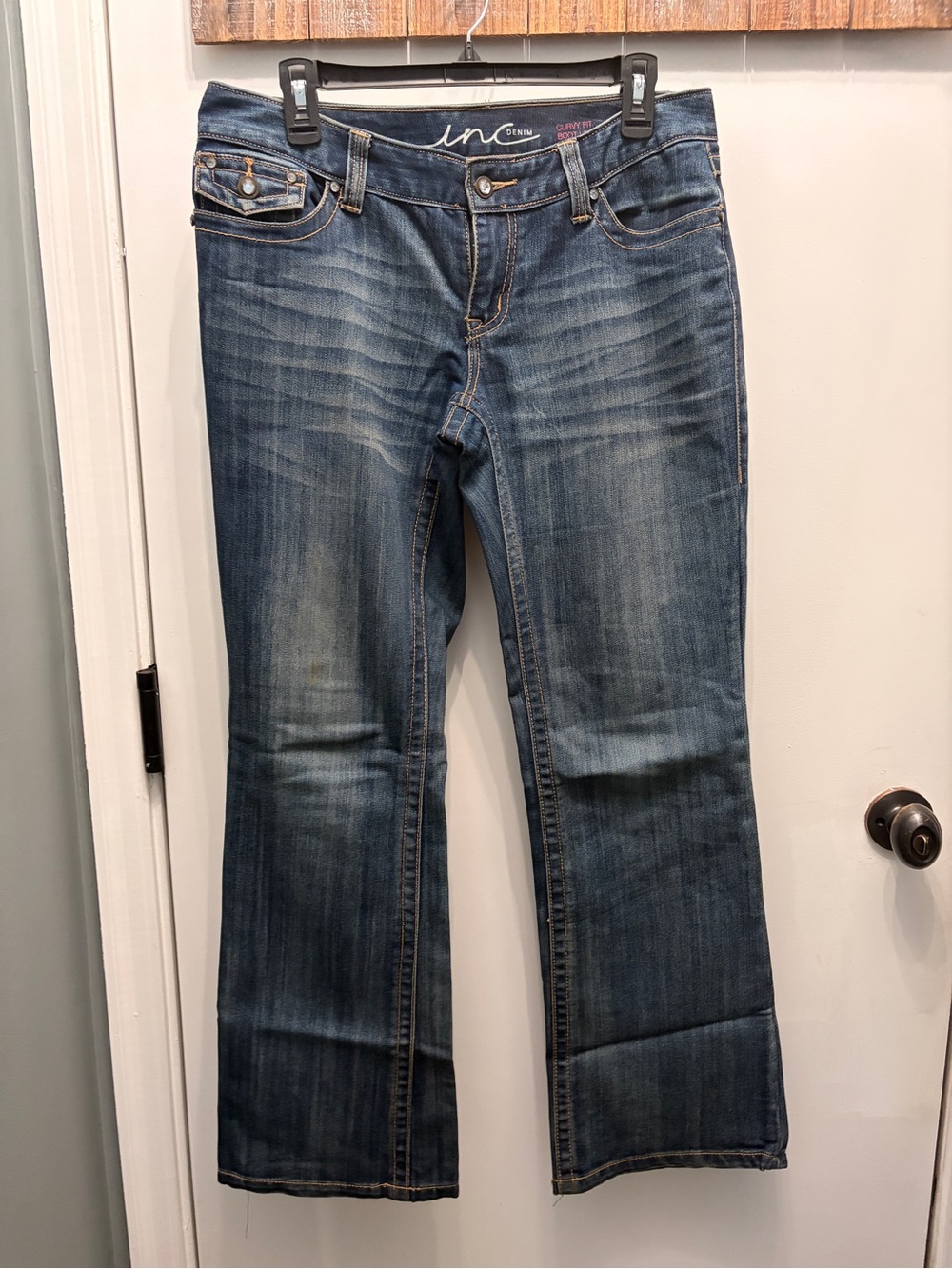 INC International Concepts Women's Medium Blue Flare Jeans